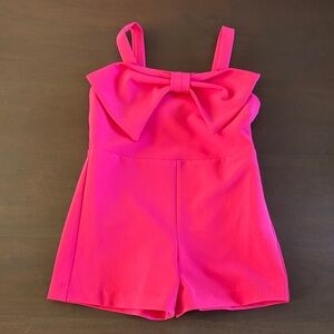 Toddler Pink Bow Romper